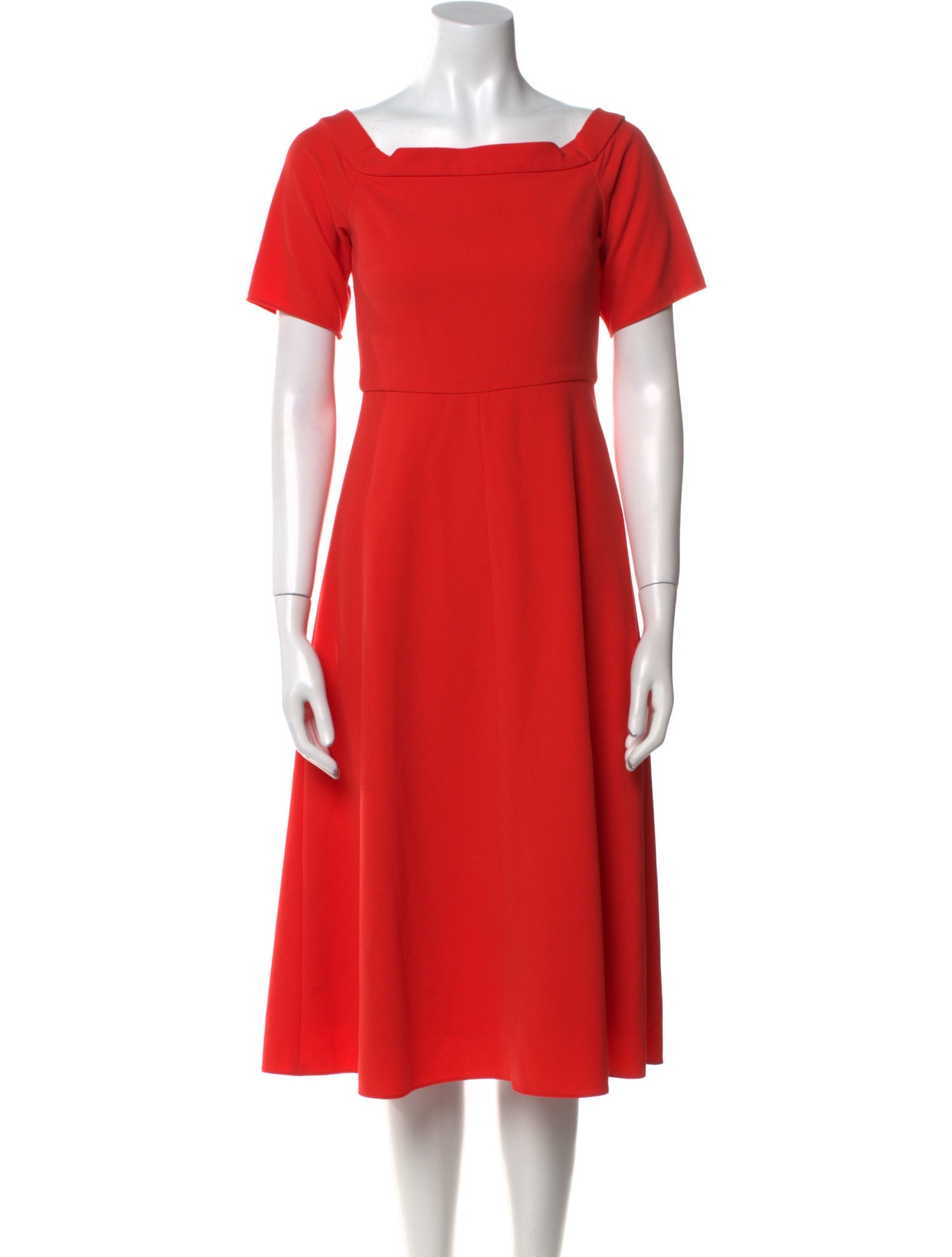 Tibi Square Neckline Midi Length Dress