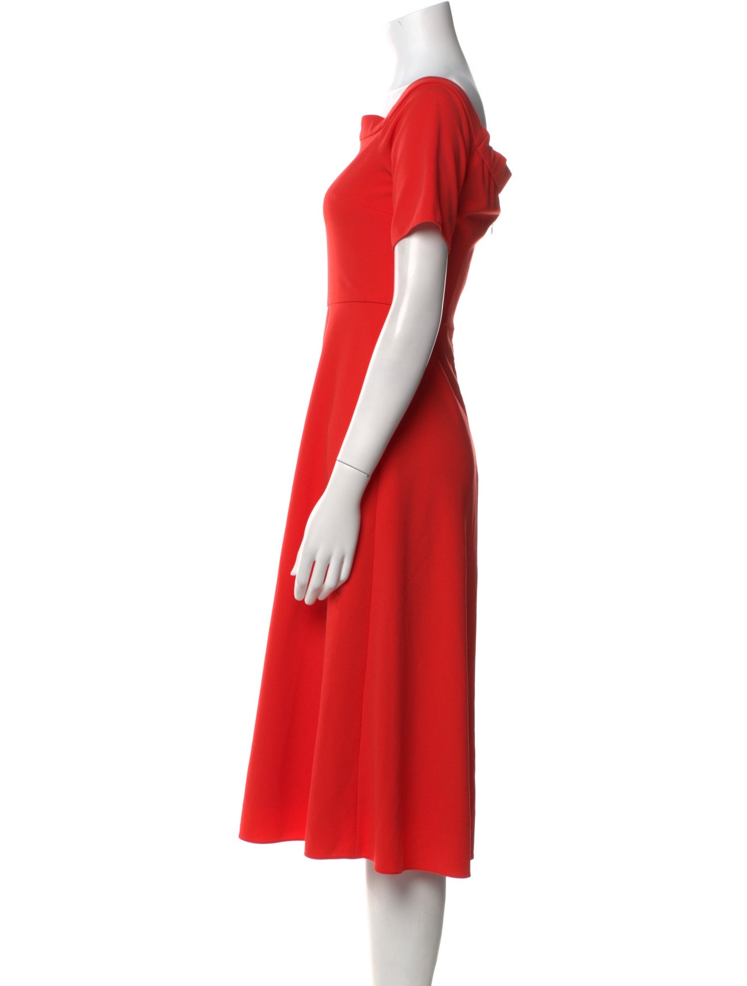 Tibi Square Neckline Midi Length Dress