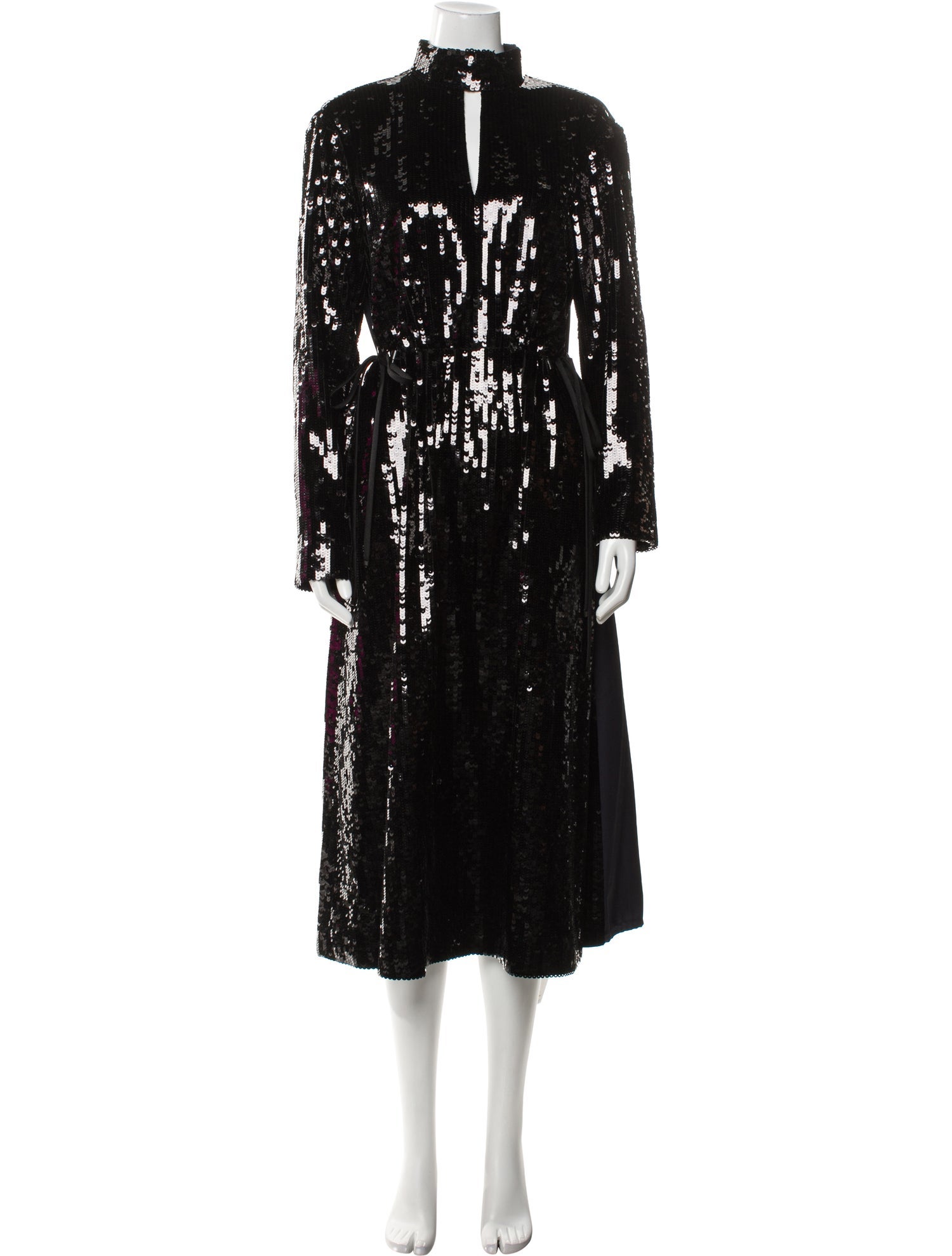 Tibi Mock Neck Long Dress