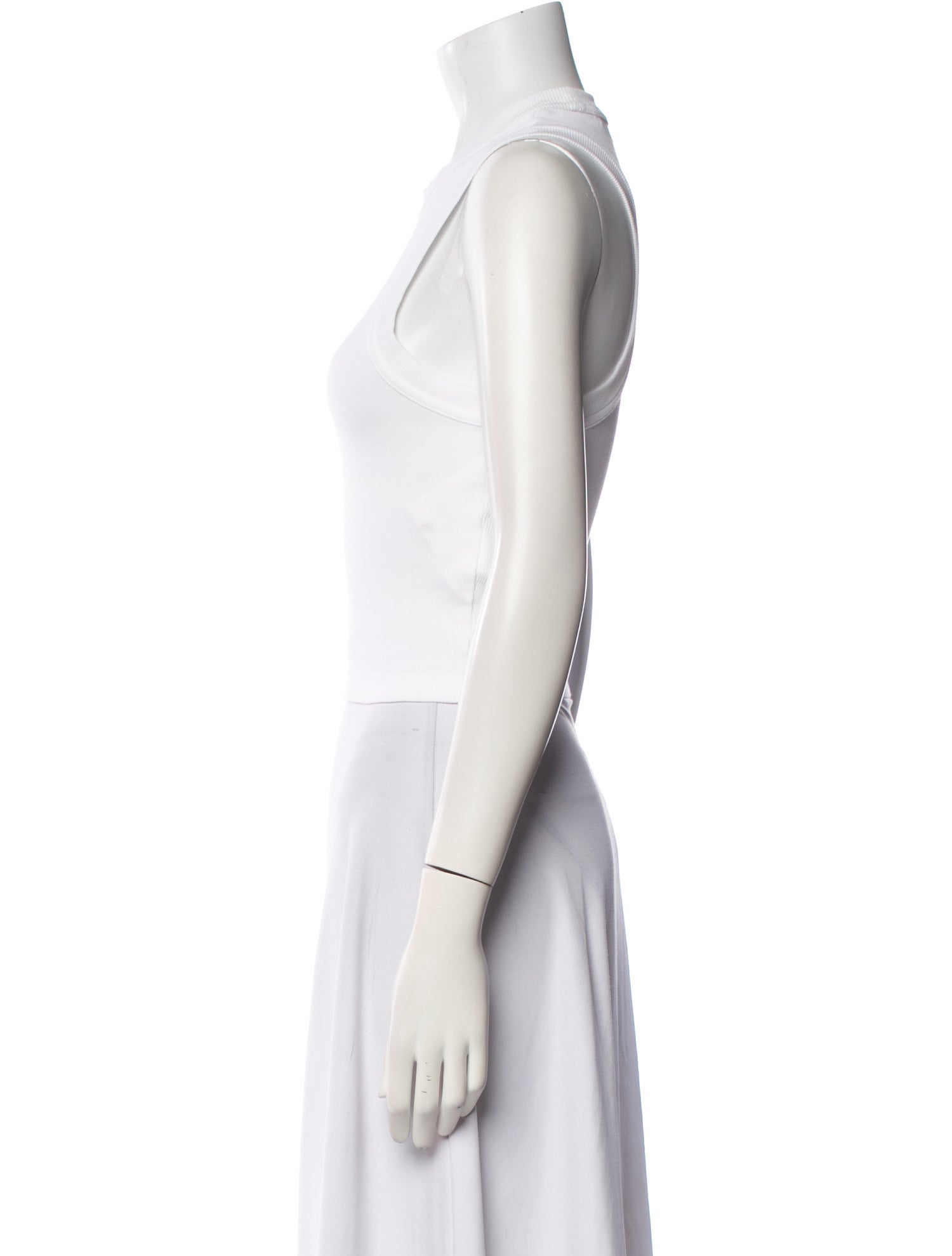 Tibi Crew Neck Sleeveless Crop Top