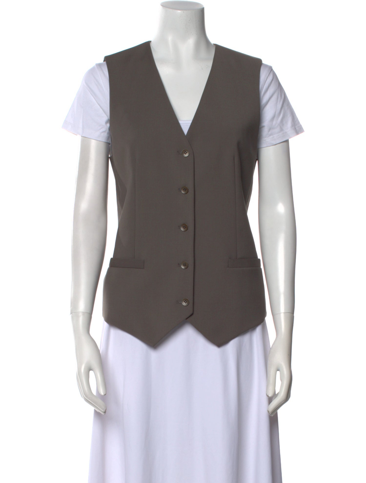 Tibi V-Neck Short Sleeve Button-Up Top w/ Tags