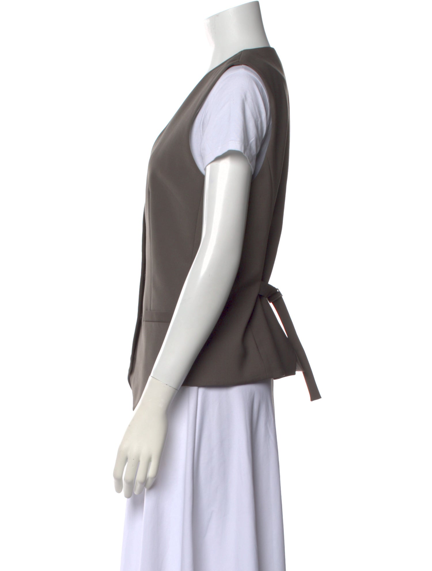 Tibi V-Neck Short Sleeve Button-Up Top w/ Tags