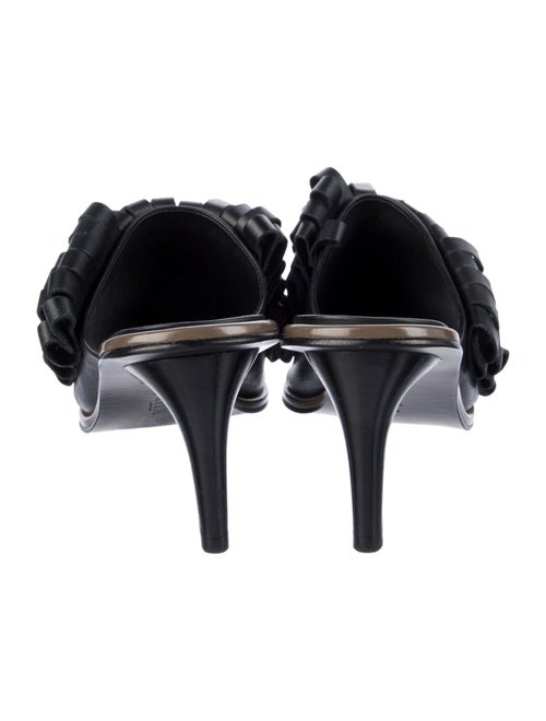 Tibi Leather Pleated Accents Slides