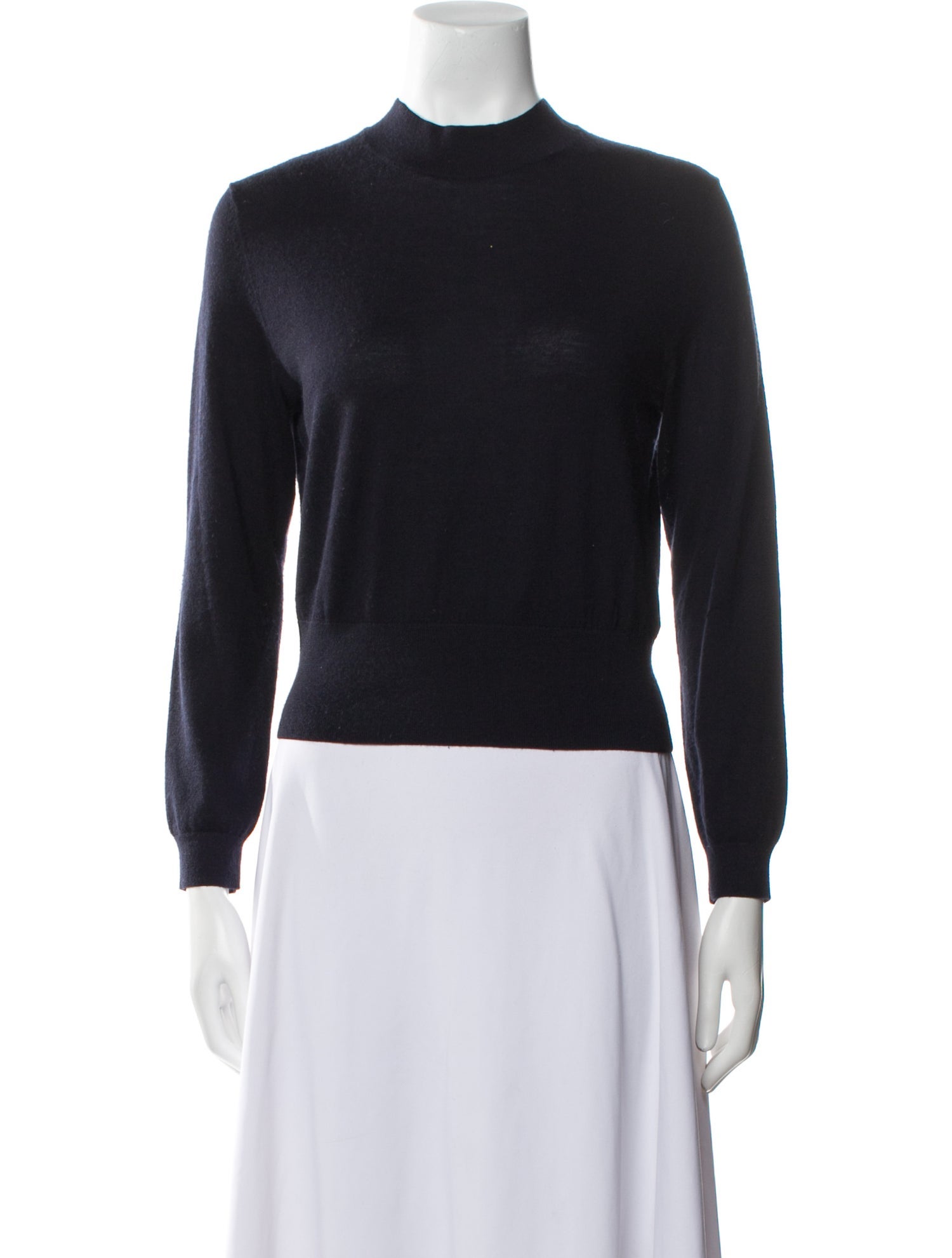 Tibi Wool Mock Neck Sweatshirt