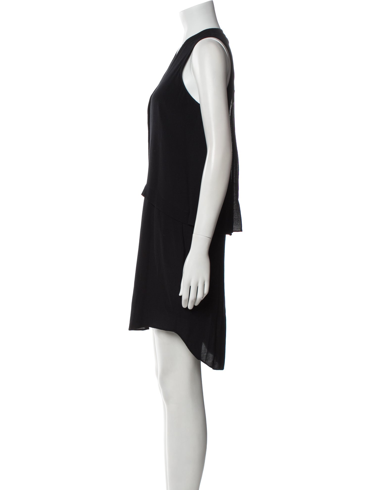 Tibi V-Neck Knee-Length Dress
