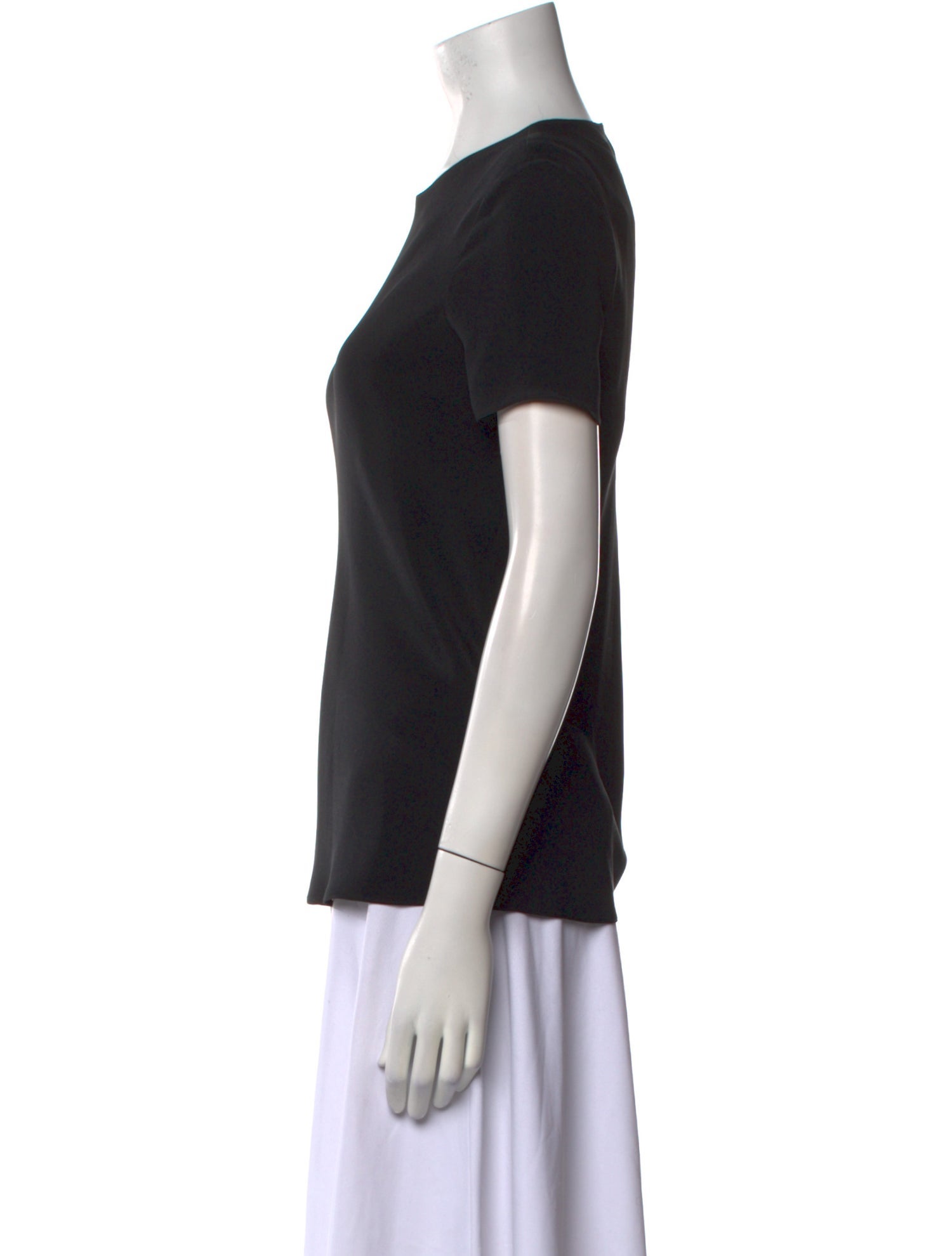 Tibi Silk Crew Neck T-Shirt