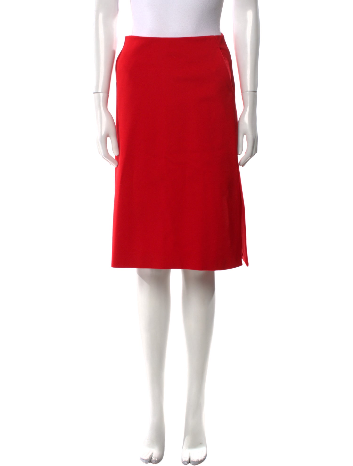 Tibi Pleated Accents Knee-Length Skirt