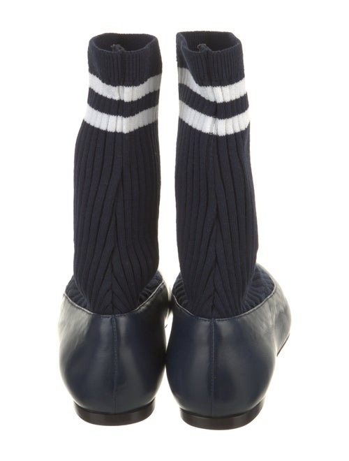 Tibi Leather Striped Flats