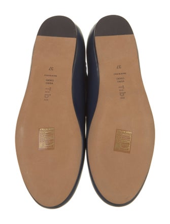 Tibi Leather Striped Flats