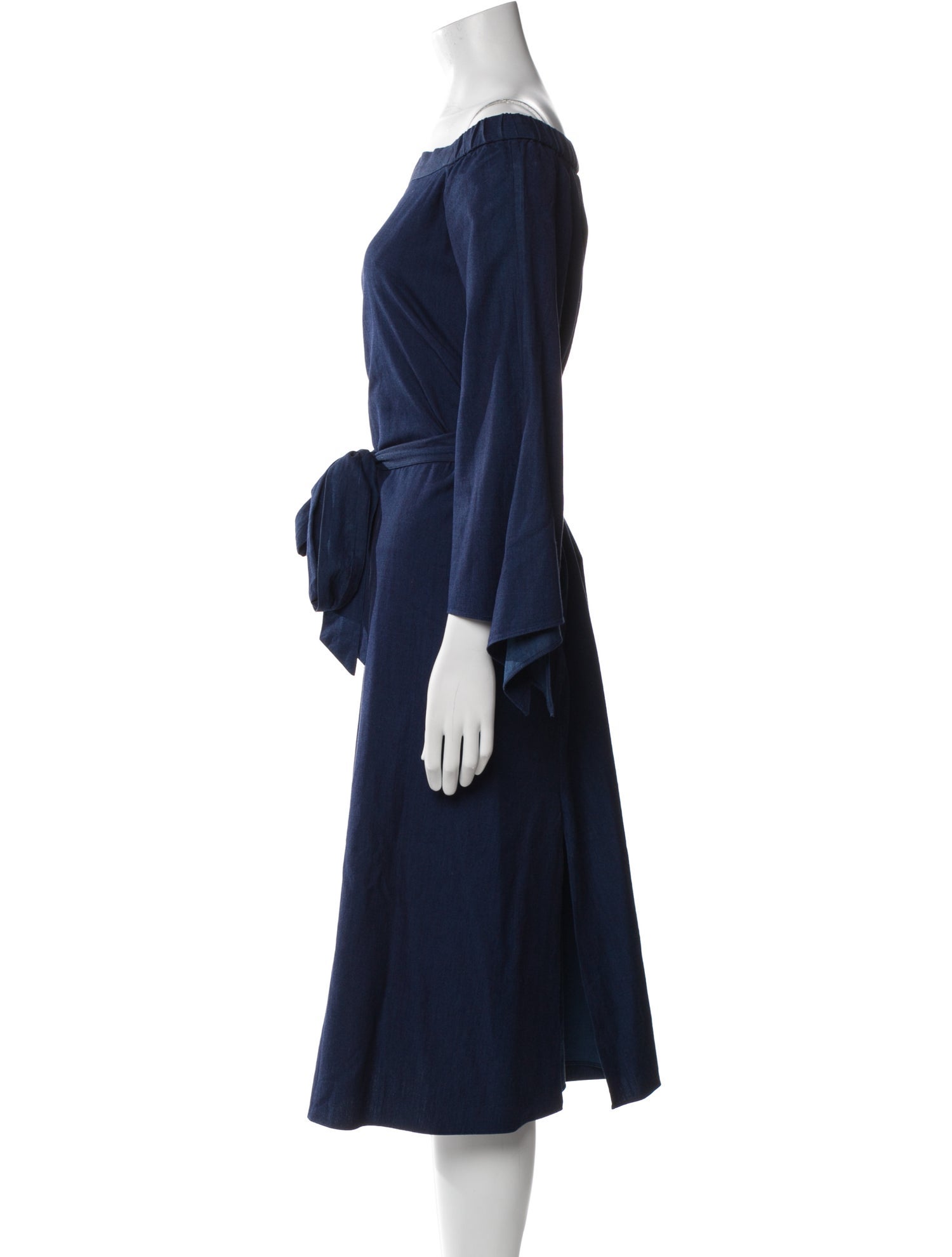 Tibi Off-The-Shoulder Midi Length Dress