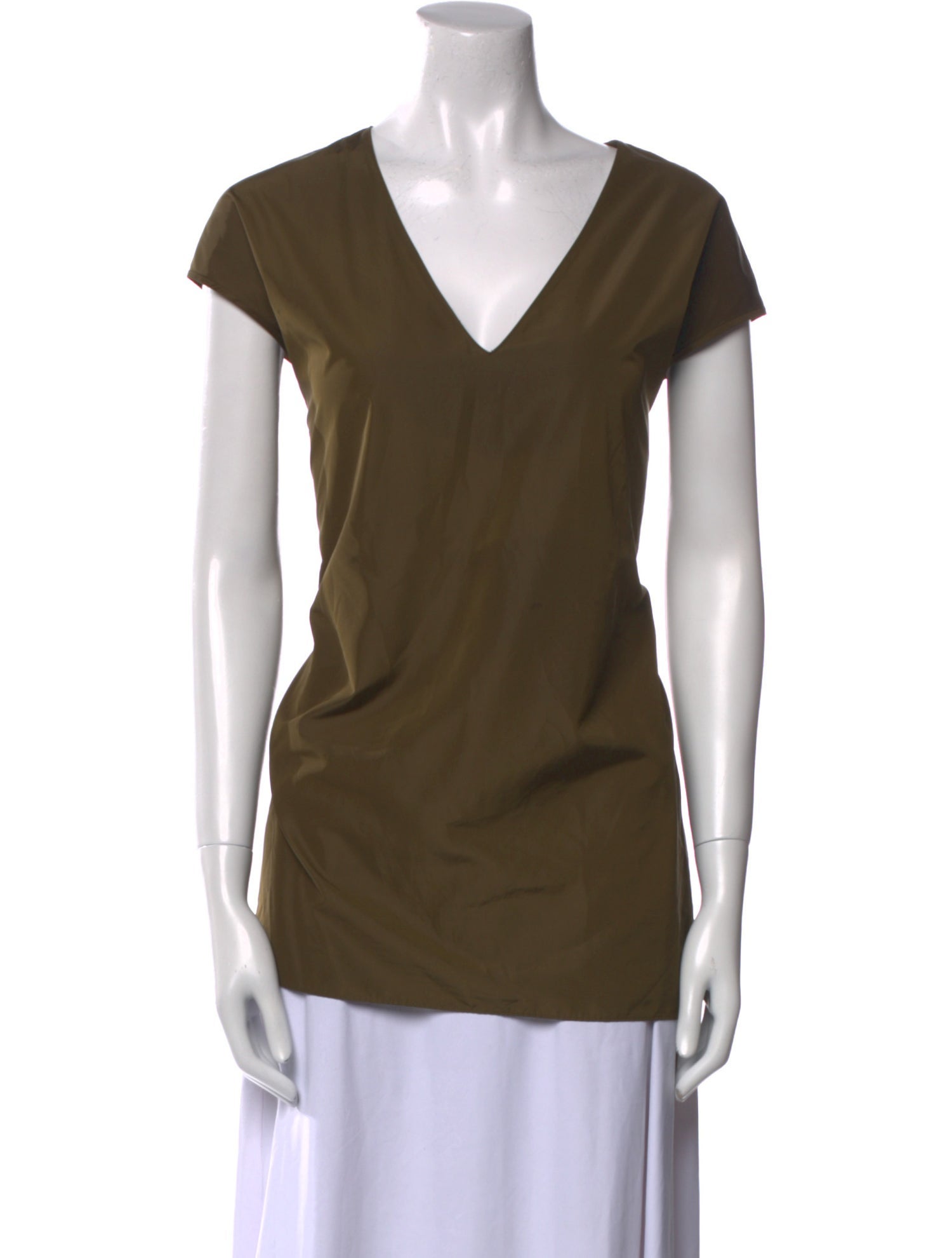 Tibi V-Neck Short Sleeve T-Shirt