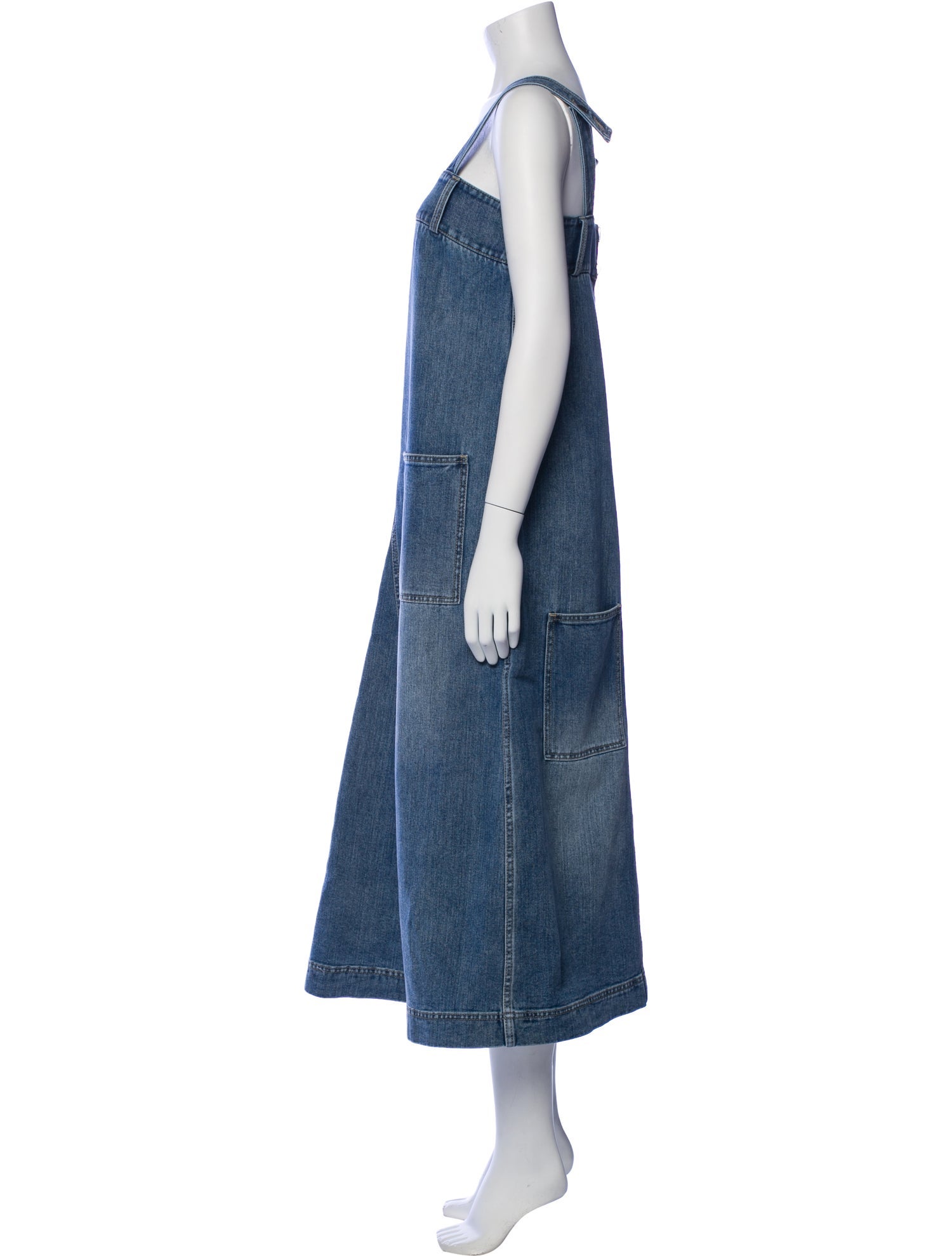 Tibi Square Neckline Long Dress