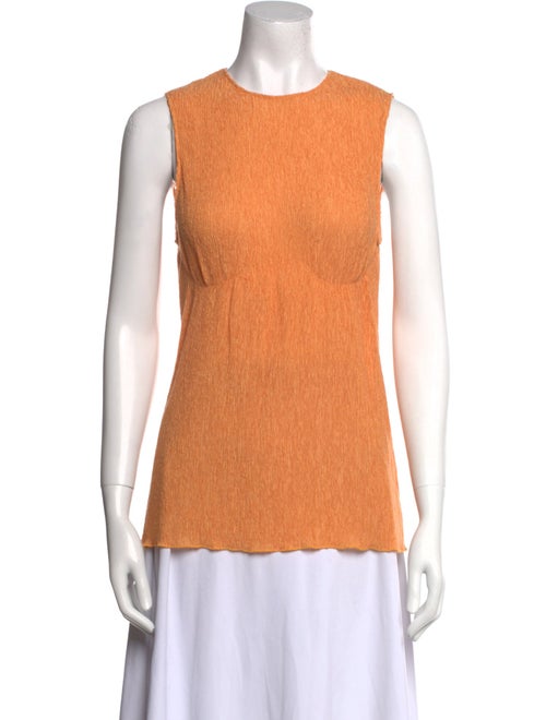 Tibi Linen Crew Neck Top