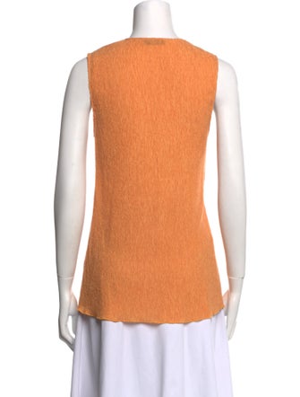 Tibi Linen Crew Neck Top