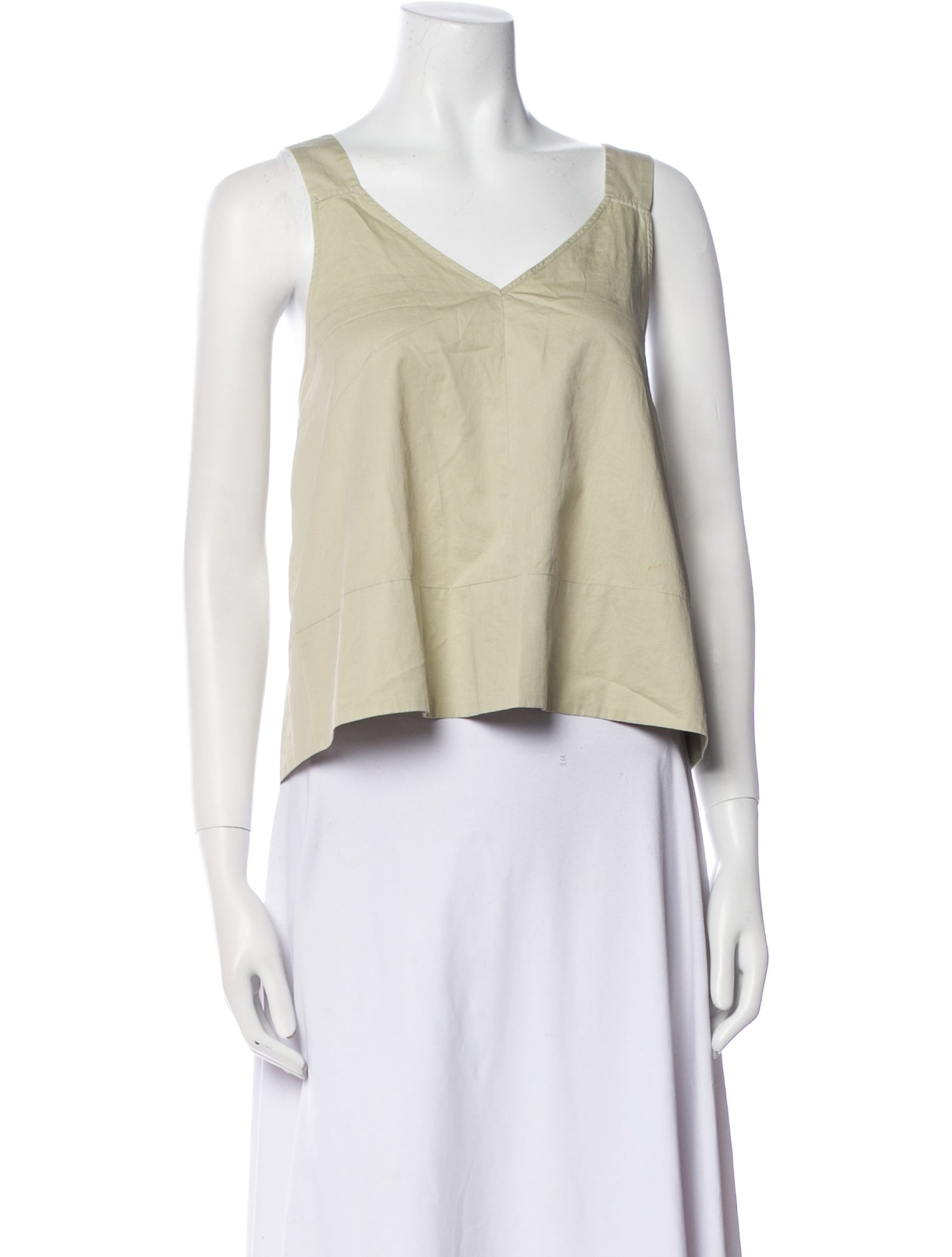 Tibi V-Neck Sleeveless Crop Top