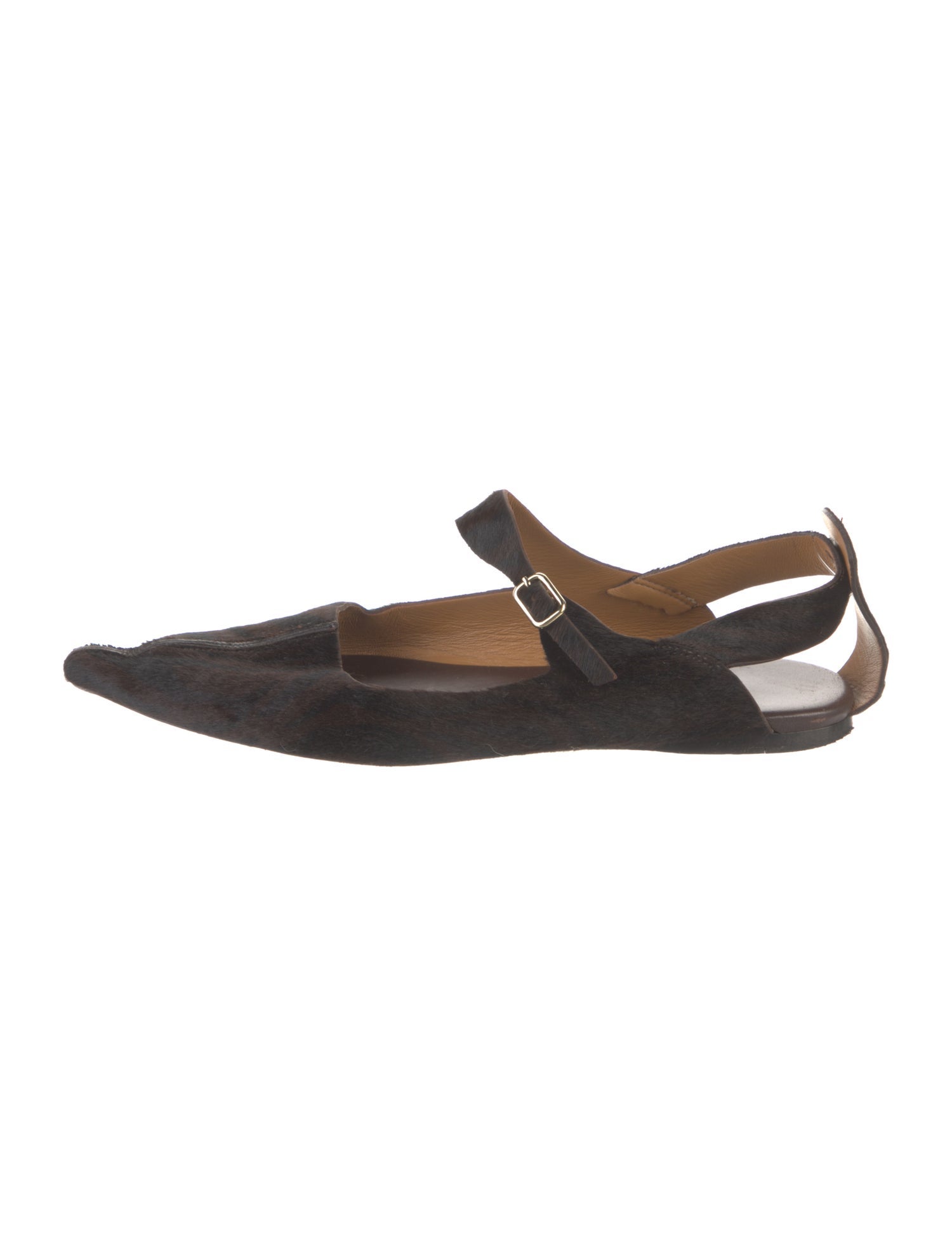 Tibi Ponyhair Mary Jane Flats