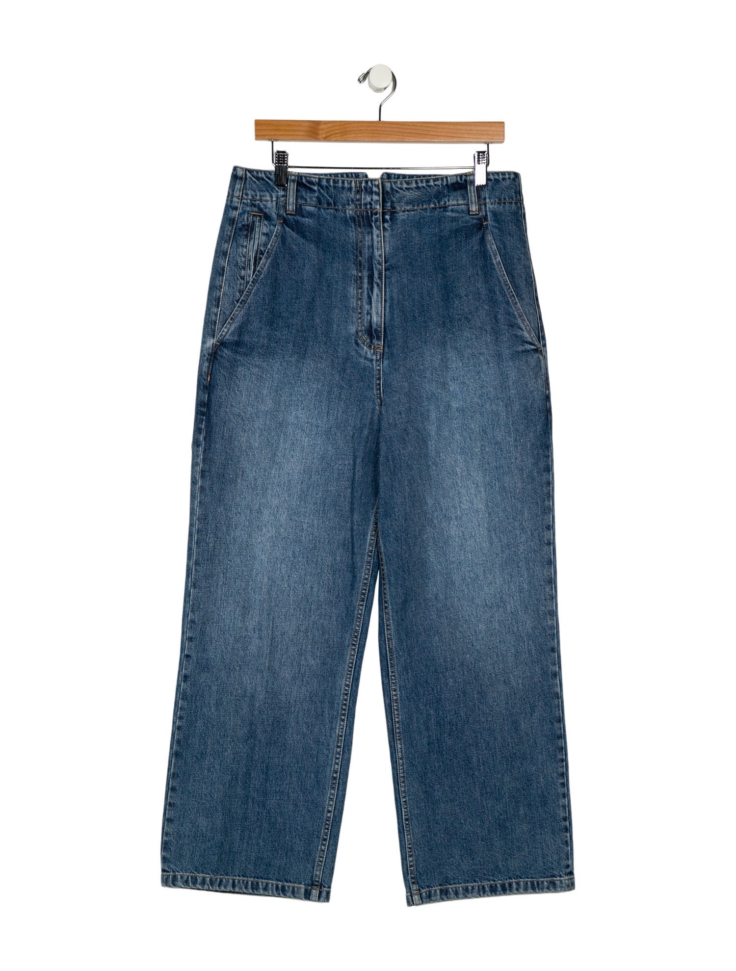Tibi High-Rise Wide Leg Jeans