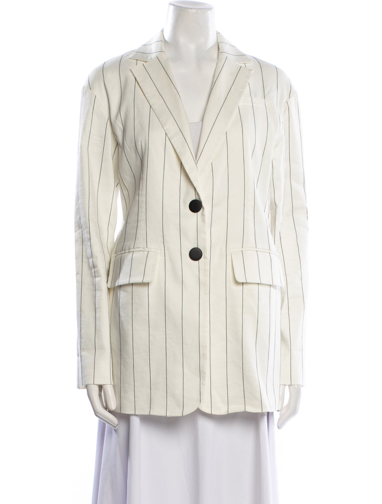 Tibi Linen Striped Blazer