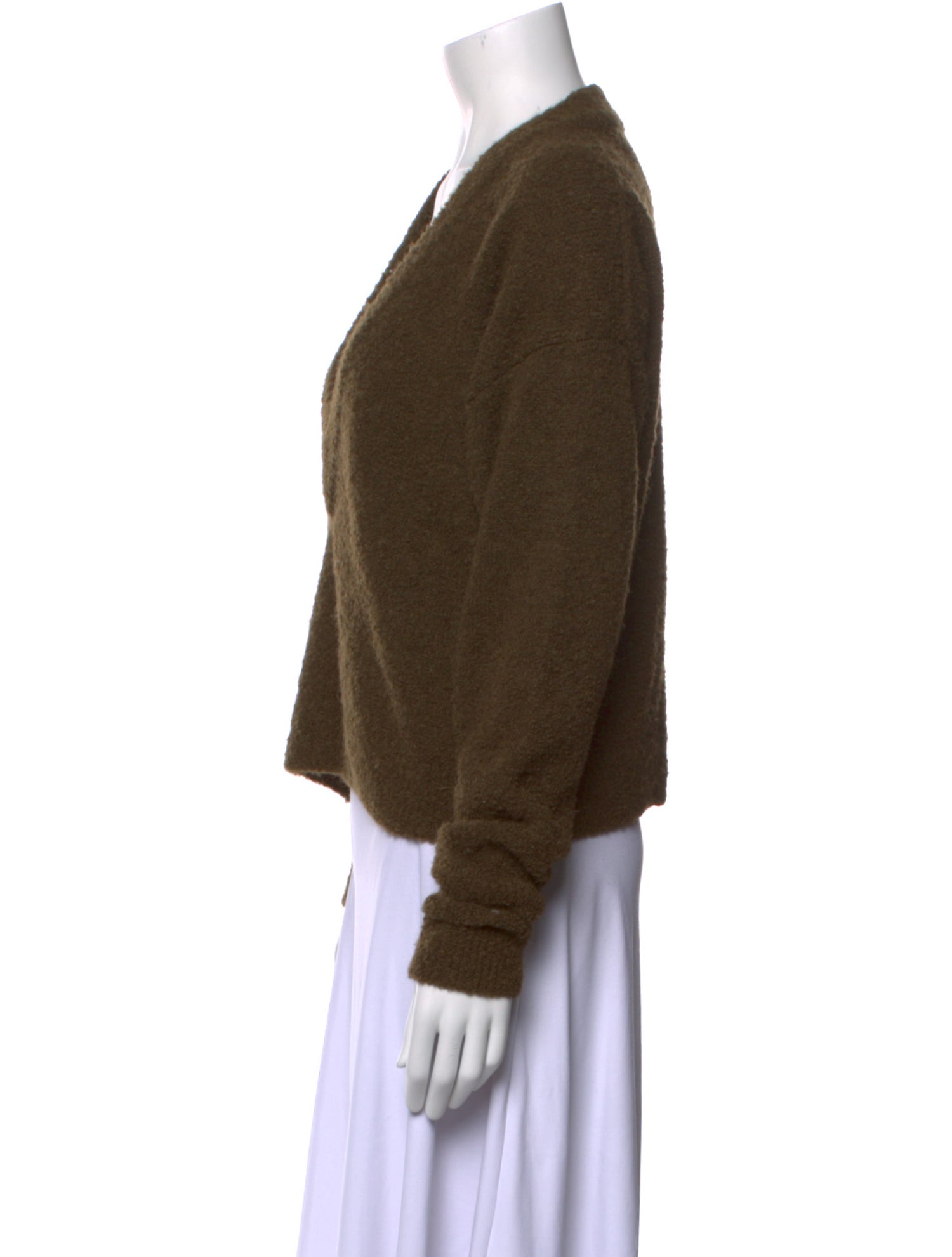 Tibi Alpaca V-Neck Sweater