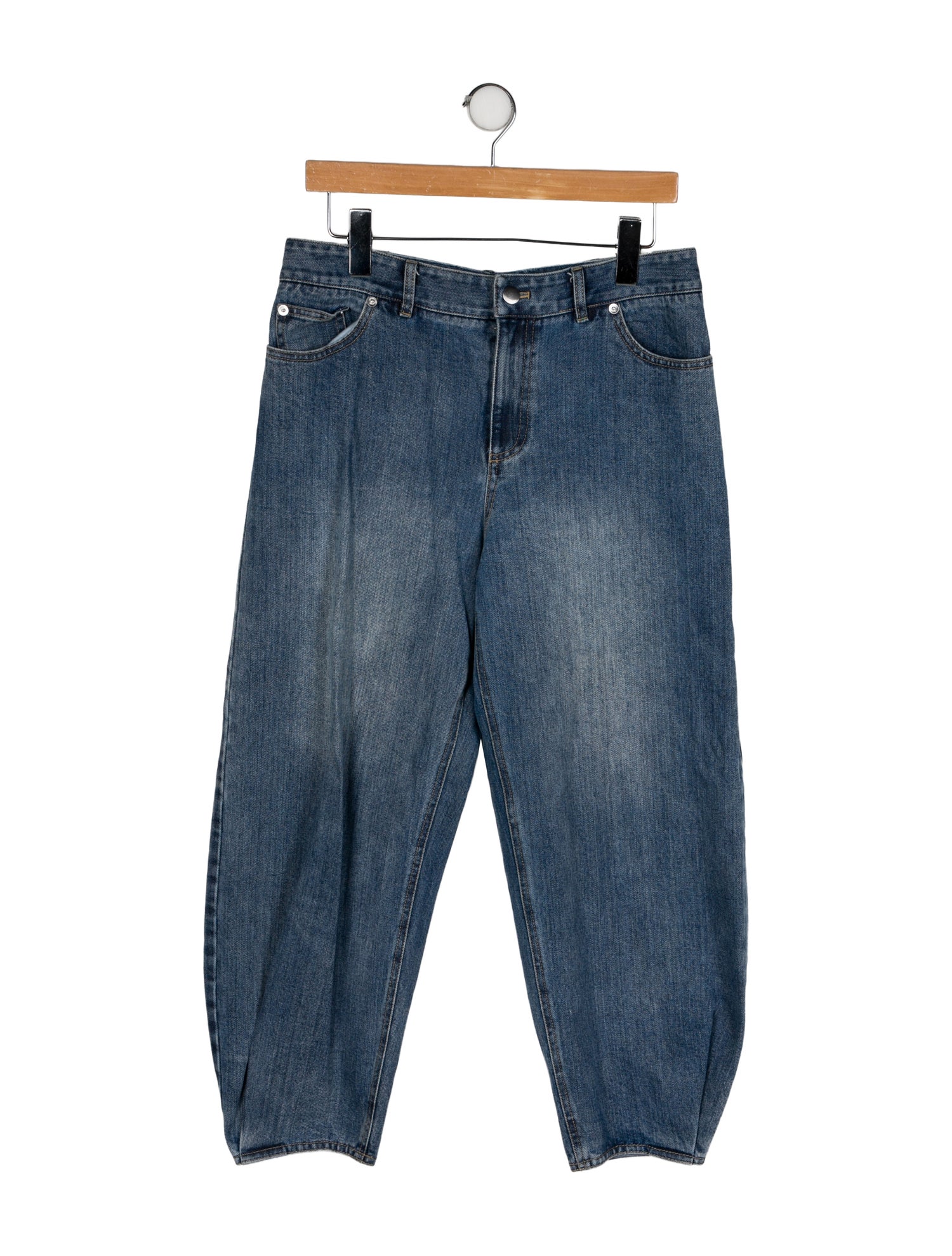 Tibi Mid-Rise Straight Leg Jeans