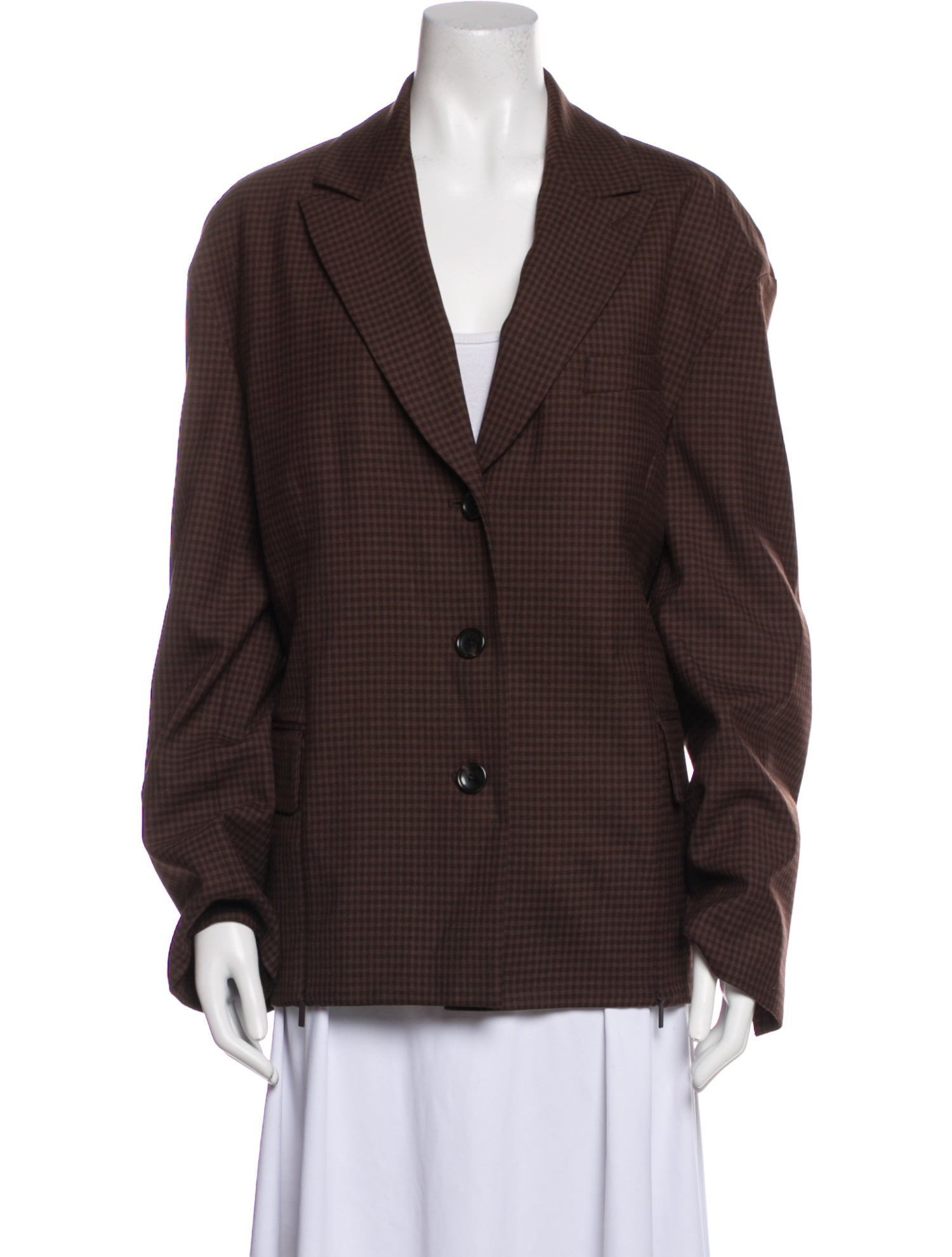 Tibi Plaid Print Blazer