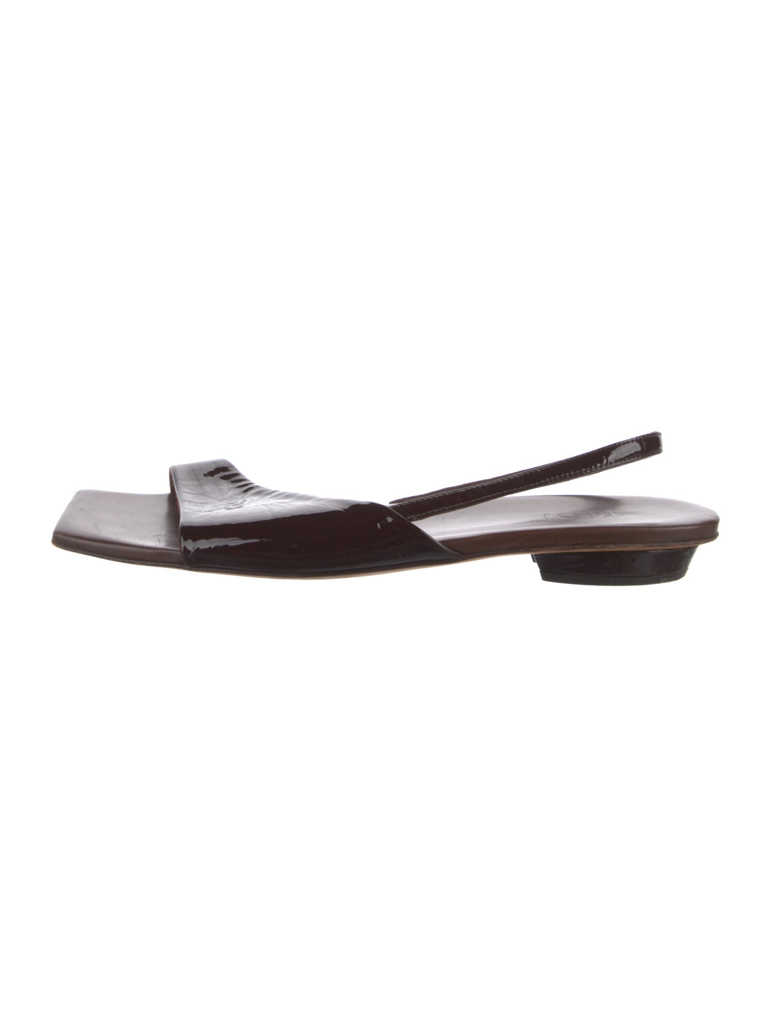 Tibi Patent Leather Slingback Sandals