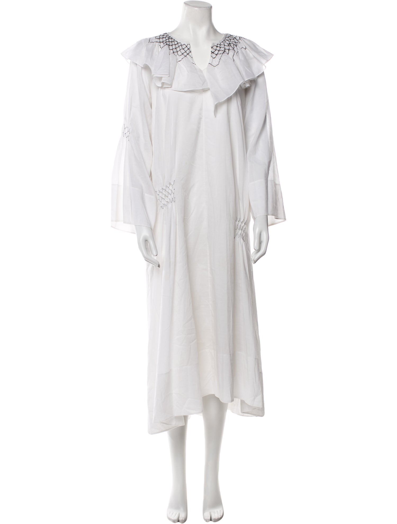 Tibi V-Neck Long Dress