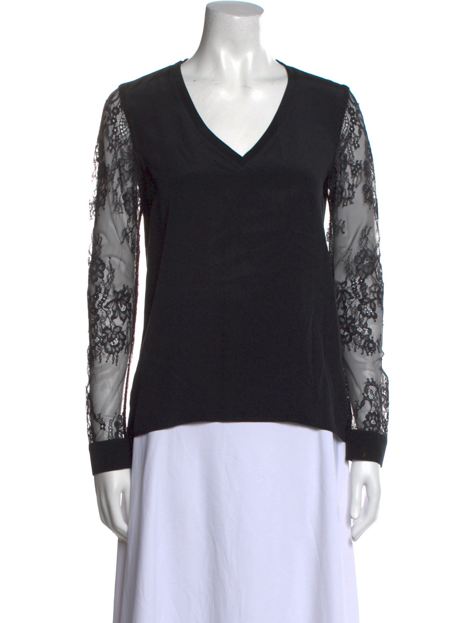 Tibi Silk V-Neck Top