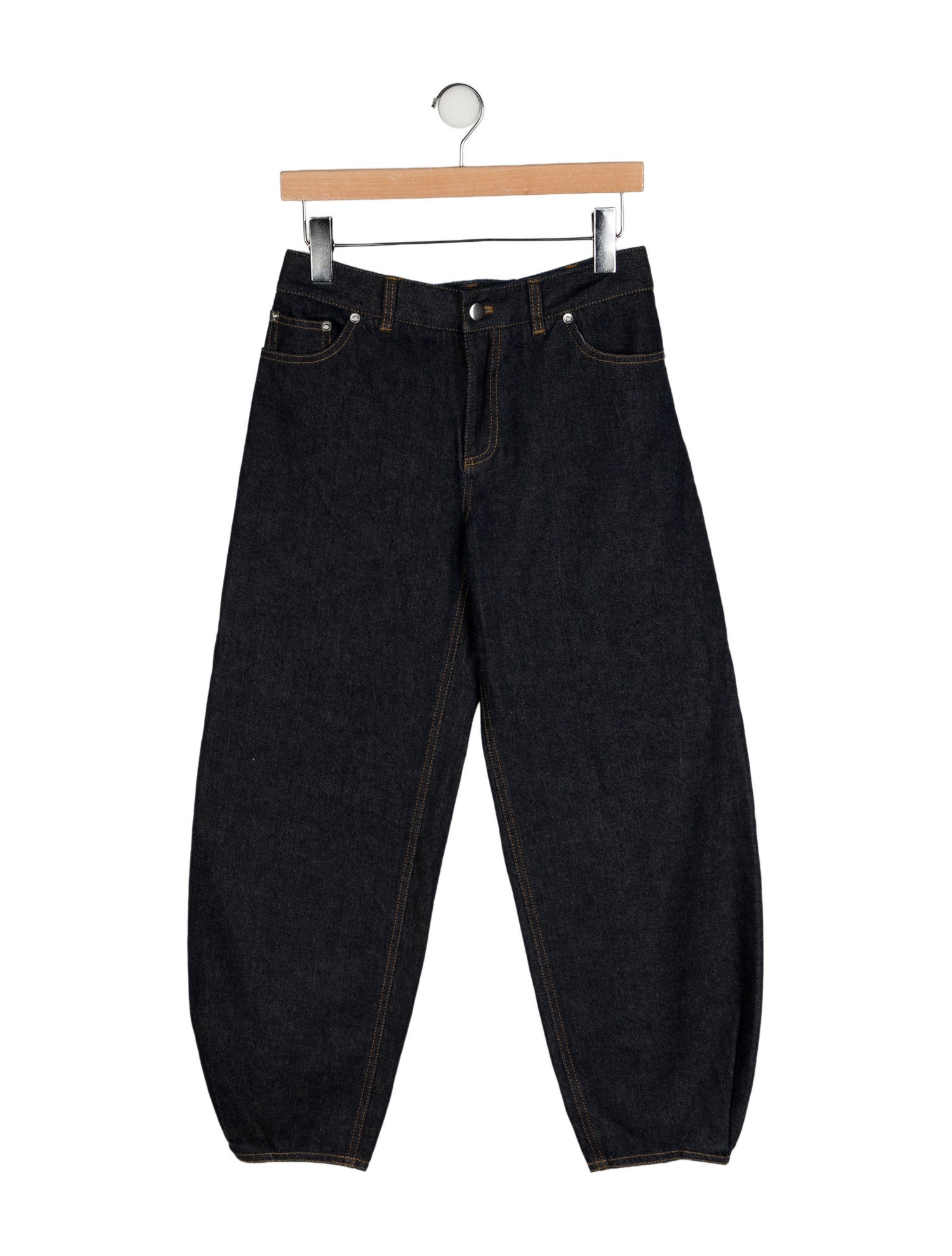 Tibi Mid-Rise Wide Leg Jeans