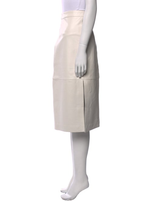 Tibi Lamb Leather Knee-Length Skirt