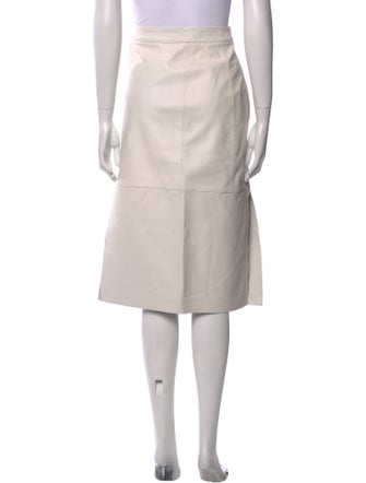 Tibi Lamb Leather Knee-Length Skirt