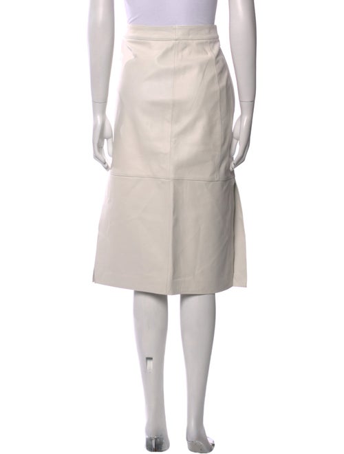 Tibi Lamb Leather Knee-Length Skirt