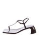 Tibi Leather T-Strap Sandals