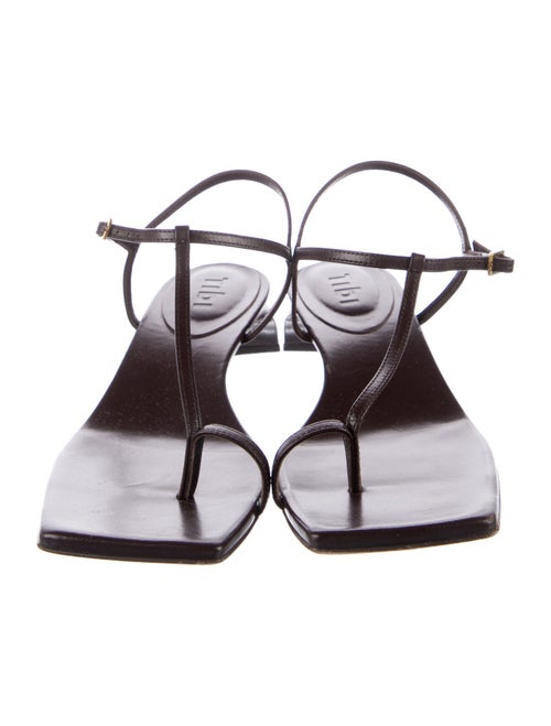 Tibi Leather T-Strap Sandals