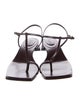 Tibi Leather T-Strap Sandals