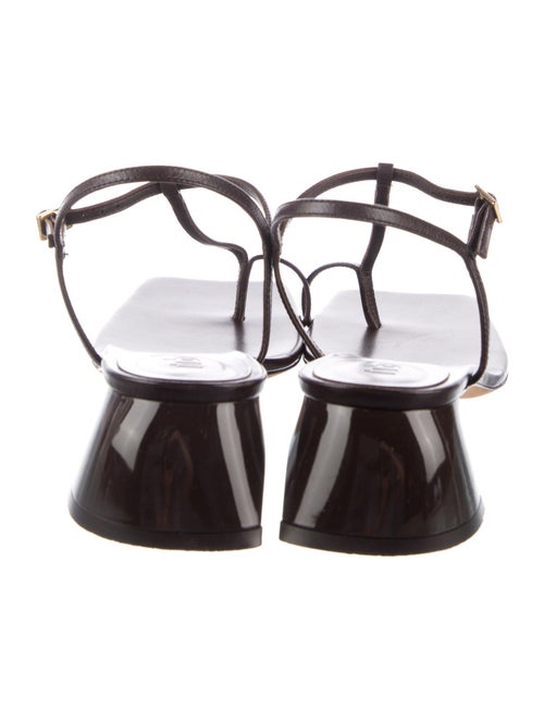 Tibi Leather T-Strap Sandals