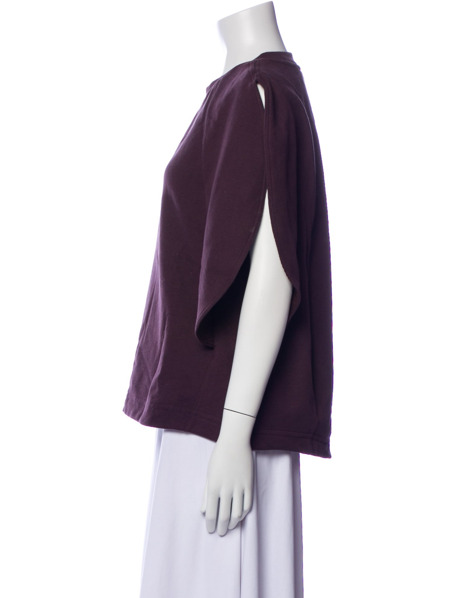 Tibi Crew Neck Three-Quarter Sleeve Sweatshirt