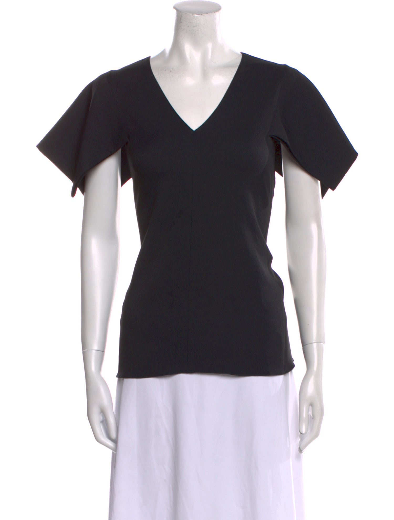 Tibi V-Neck Short Sleeve T-Shirt