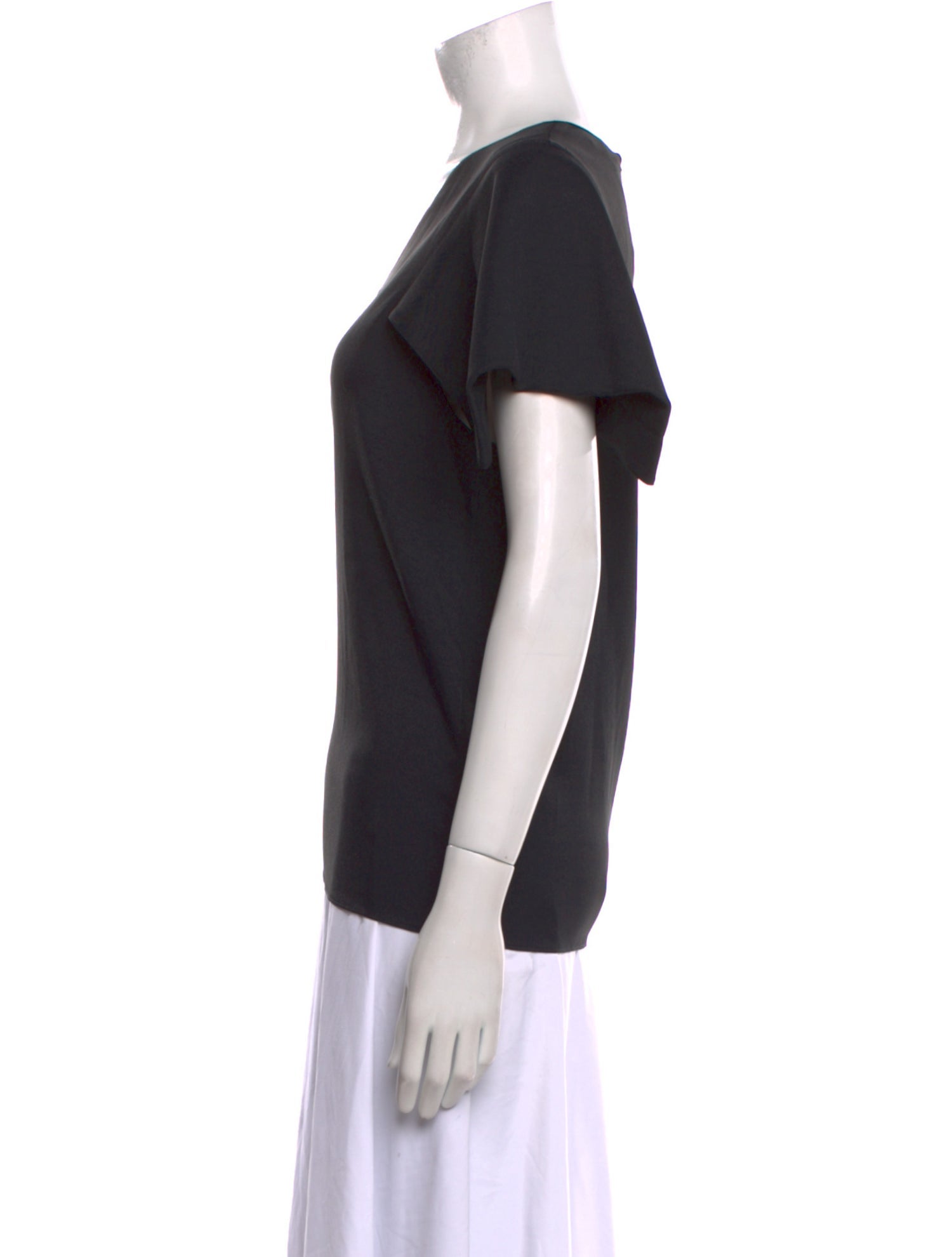 Tibi V-Neck Short Sleeve T-Shirt