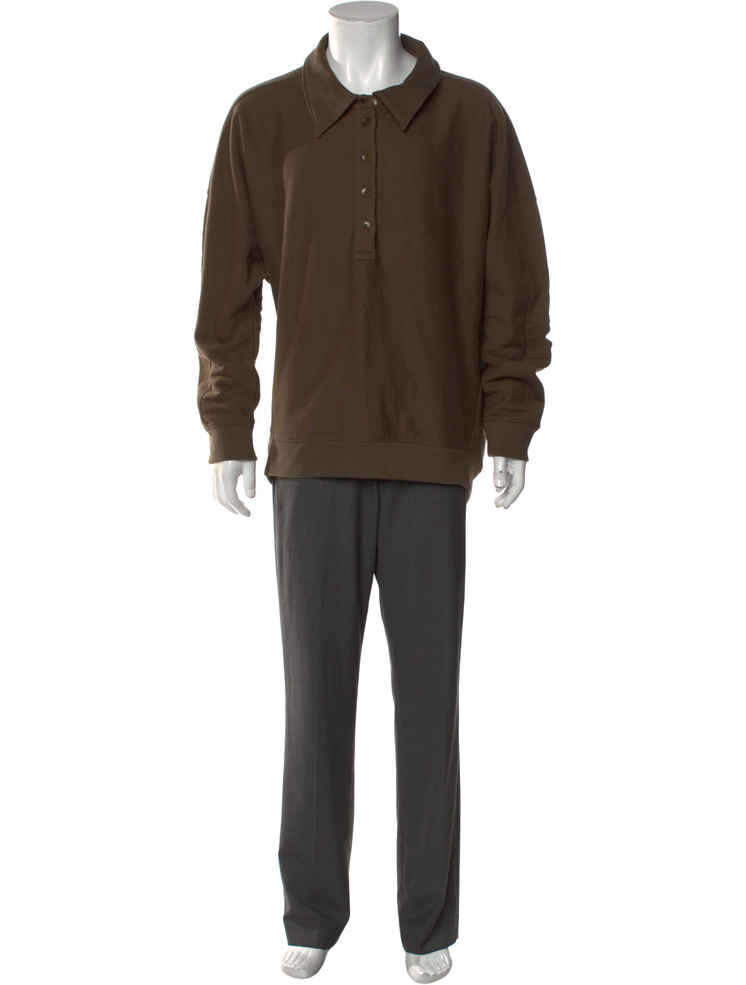 Tibi Collar Long Sleeve Polo Shirt w/ Tags