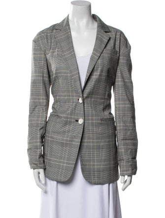Tibi Plaid Print Blazer