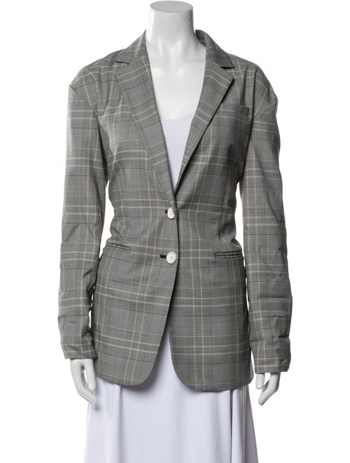 Tibi Plaid Print Blazer