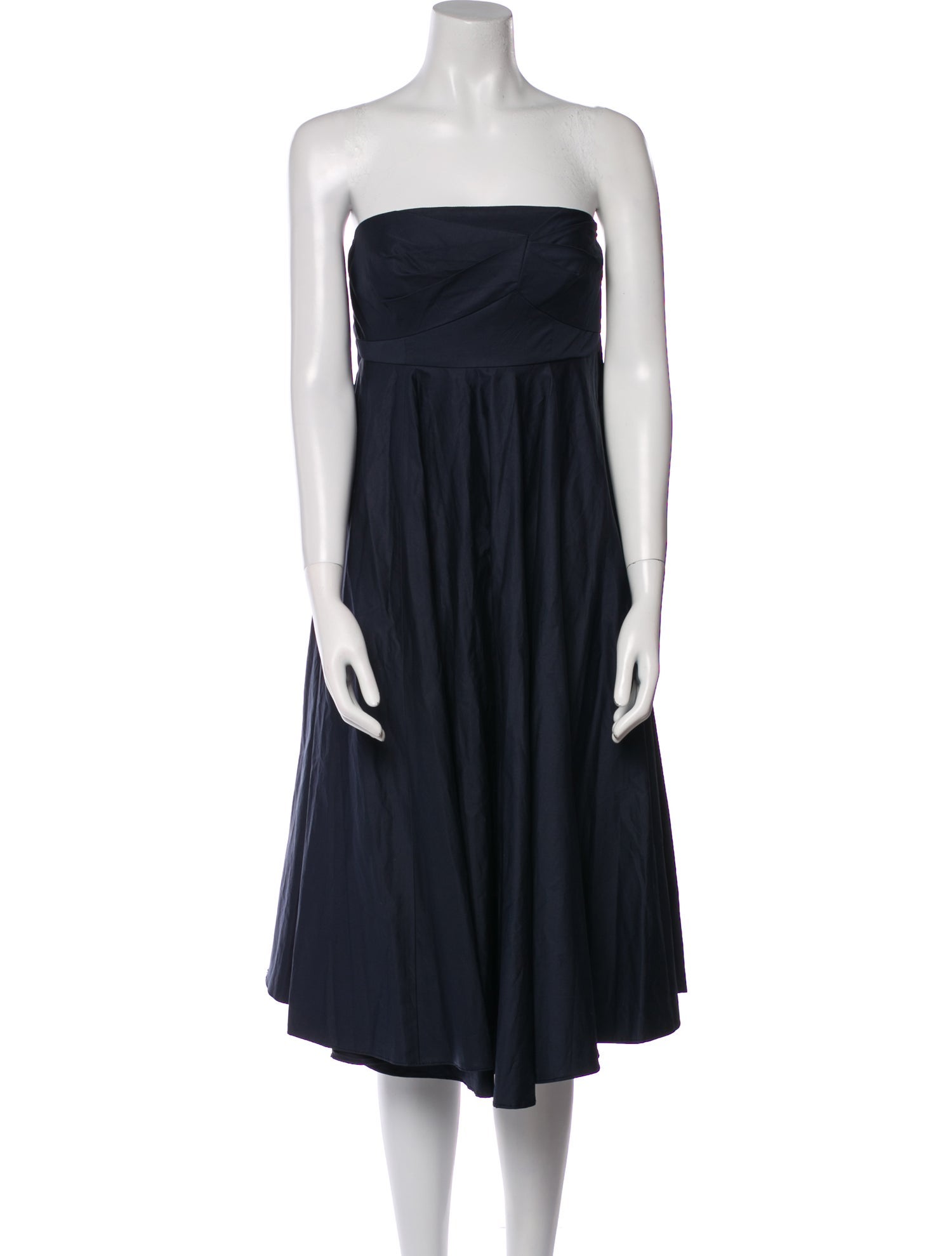 Tibi Strapless Knee-Length Dress