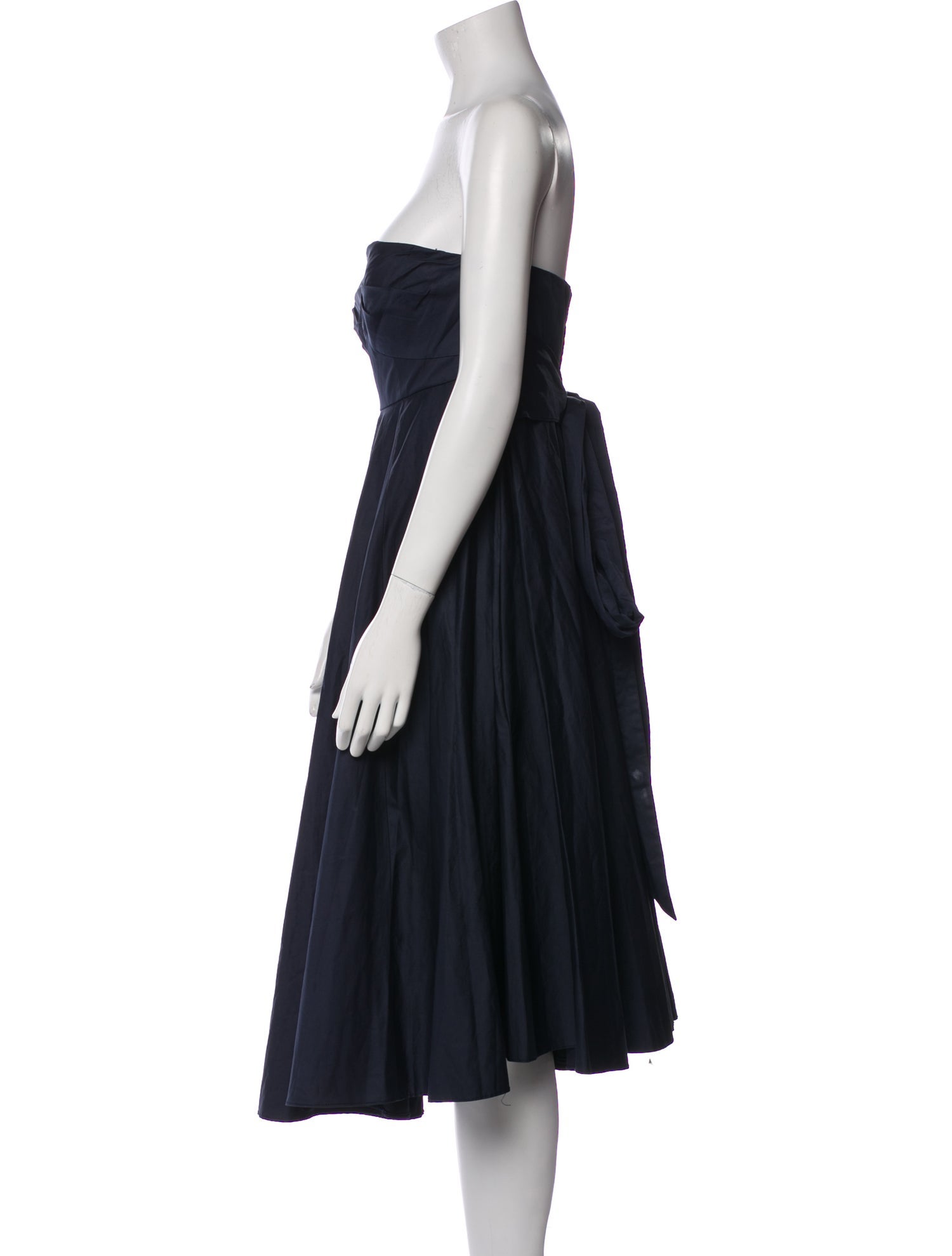 Tibi Strapless Knee-Length Dress