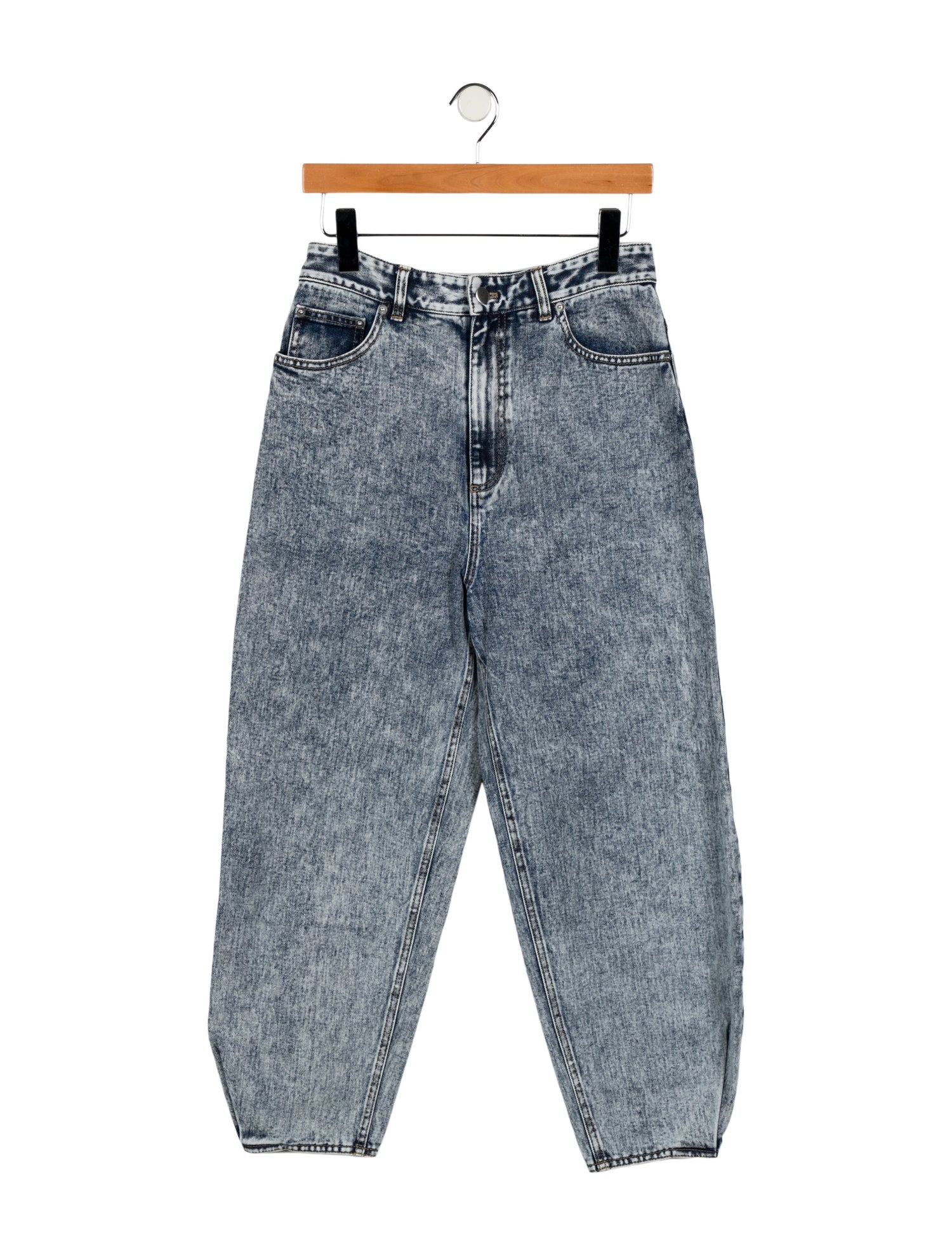 Tibi High-Rise Straight Leg Jeans