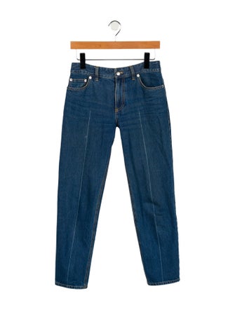 Tibi Mid-Rise Straight Leg Jeans
