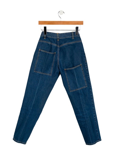 Tibi Mid-Rise Straight Leg Jeans