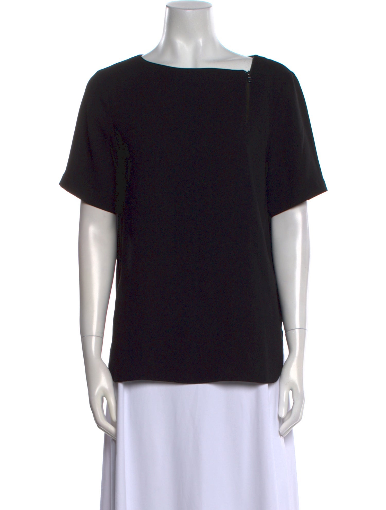 Tibi Bateau Neckline Short Sleeve T-Shirt