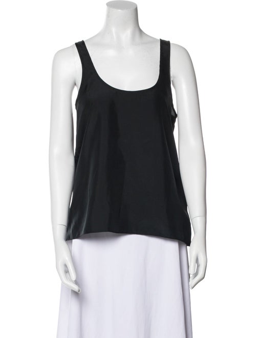 Tibi Silk Scoop Neck Top
