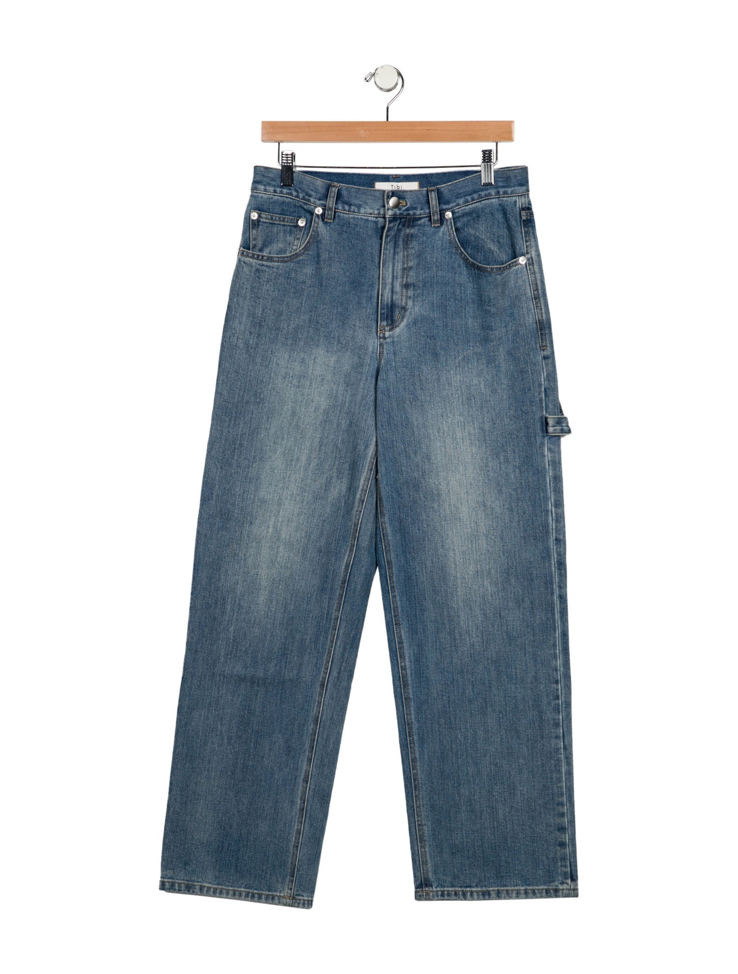 Tibi High-Rise Wide Leg Jeans